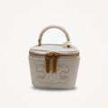 Celeste Structured Vanity Case Bag – Ivory White